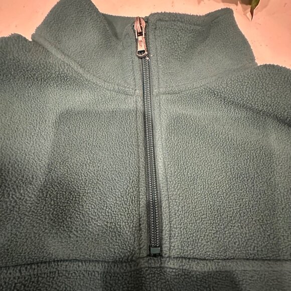 Croft & Barrow Mens XL Teal Fleece Pullover Jacket 1/4 Zip Polyester - Picture 8 of 10